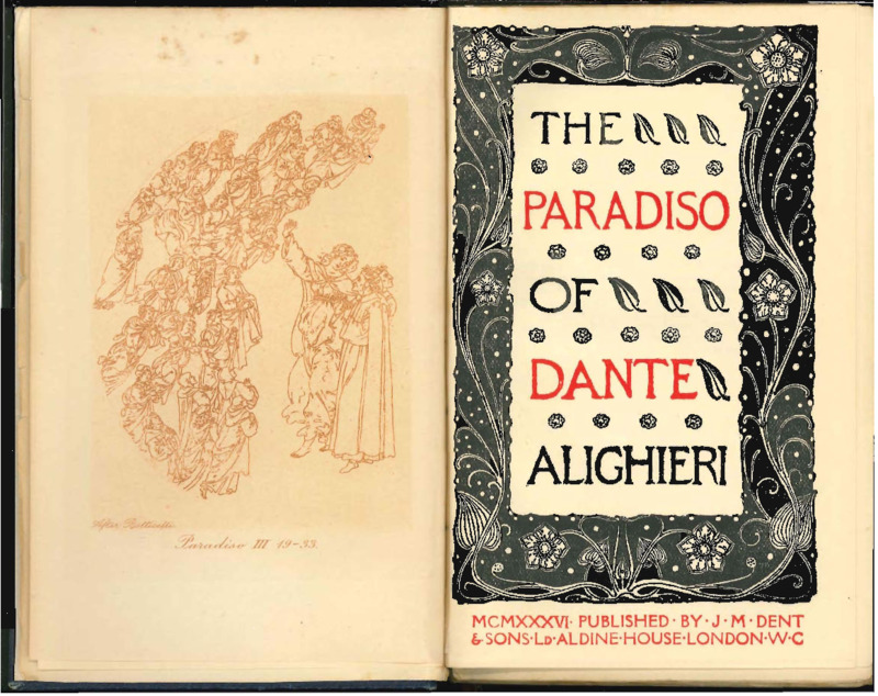 Dante Alighieri. The Paradiso Temple Classics Vol. 1 London